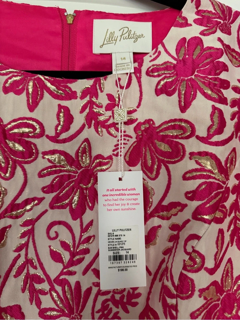 NWT Lilly Pulitzer Medora Jacquard Top in size 14 - original retail $198!